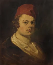 Retrato de un hombre desconocido con un gorro rojo